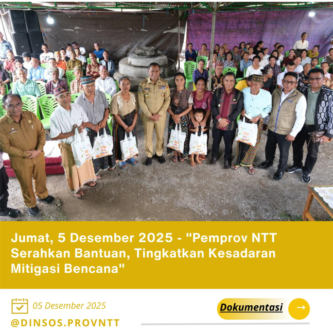 Dinas Sosial Provinsi NTT Perkuat Koordinasi dan Transparansi Program Perlindungan Sosial